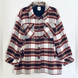 Kensie Plaid Shirt Jacket